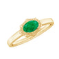 Genuine Emerald Antique Looking Engagement Ring With Certificate