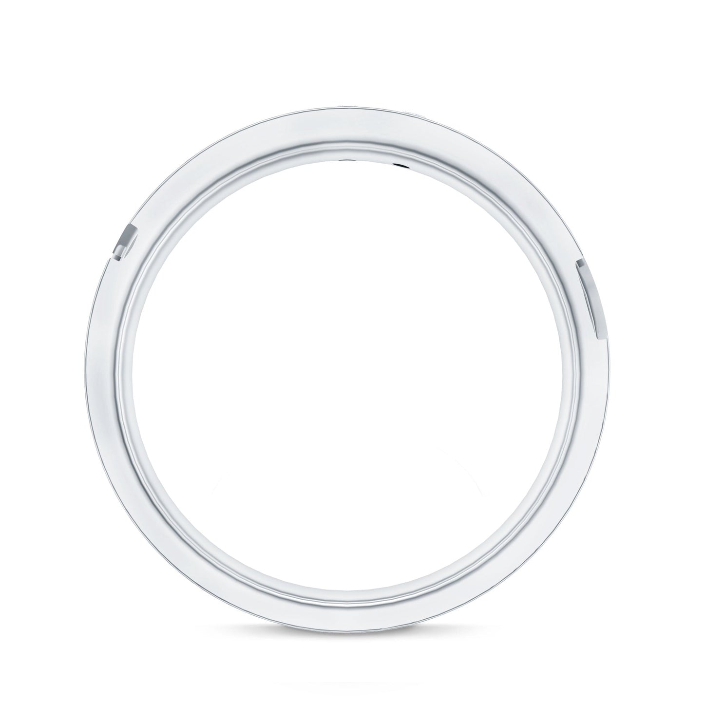 Diamond Wide Band Ring in Flush Setting