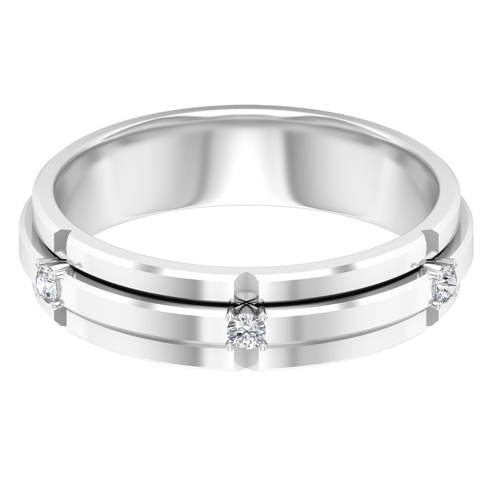 Natural Mens Diamond Band Ring with Certificate