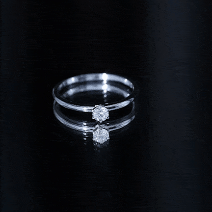 Peg Head Set Diamond Promise Ring for her