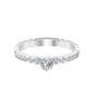 Shimmery Diamond Solitaire Engagement Ring with Side Stone