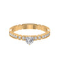 Shimmery Diamond Solitaire Engagement Ring with Side Stone