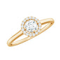 Certified Moissanite Promise Ring for Her with Halo