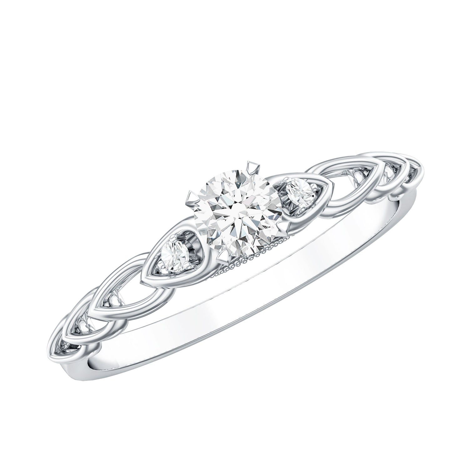 Genuine Diamond Minimalist Promise Ring with Certificate