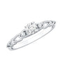 Genuine Diamond Minimalist Promise Ring with Certificate