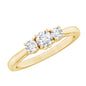 Brilliant Cut Moissanite 3 Stone Promise Ring for Women