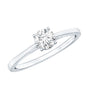 Solitaire Moissanite Promise Ring in Cathedral Shank