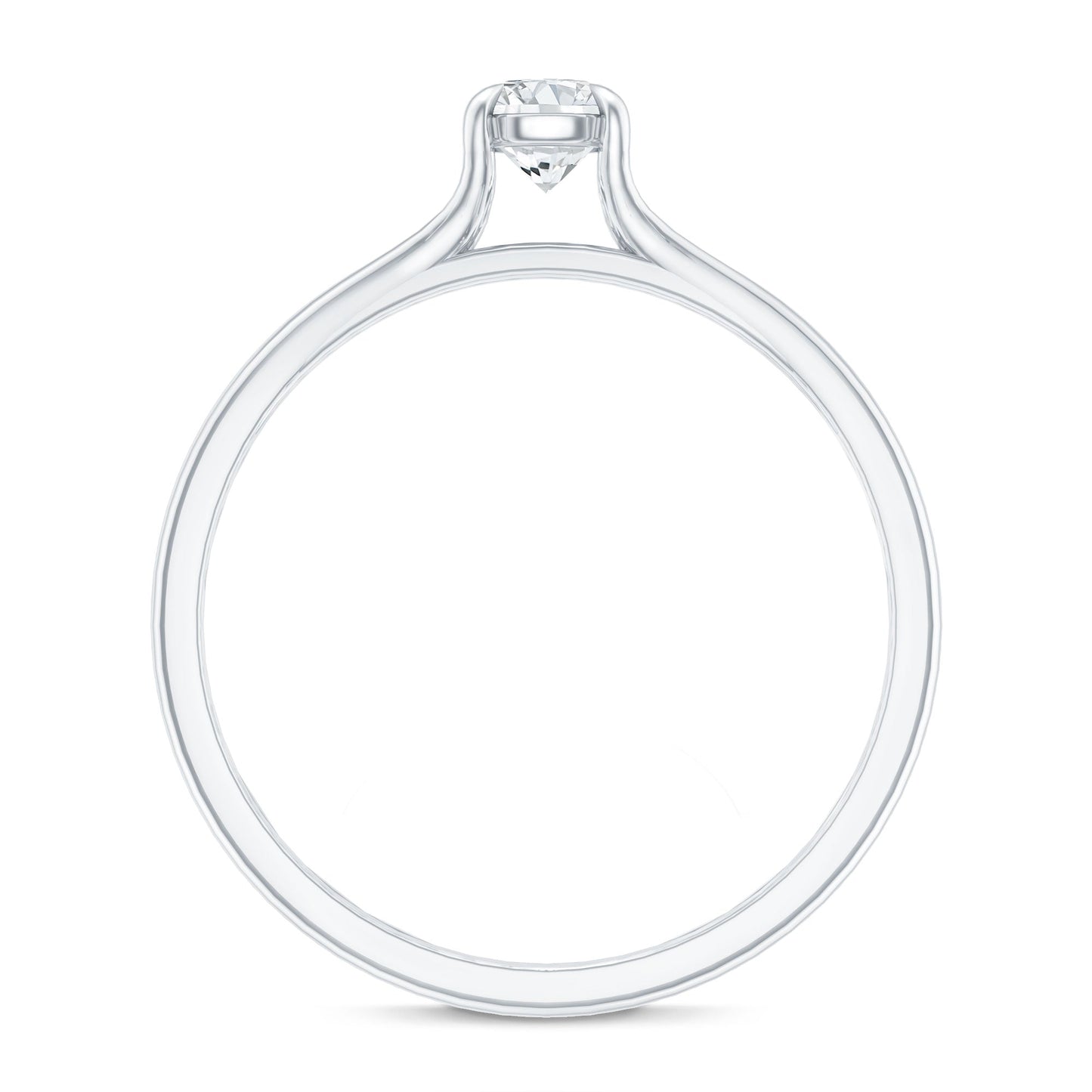 Promise Ring with Moissanite in Claw Setting