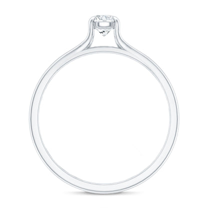 Promise Ring with Moissanite in Claw Setting