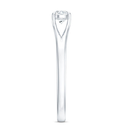 Promise Ring with Moissanite in Claw Setting
