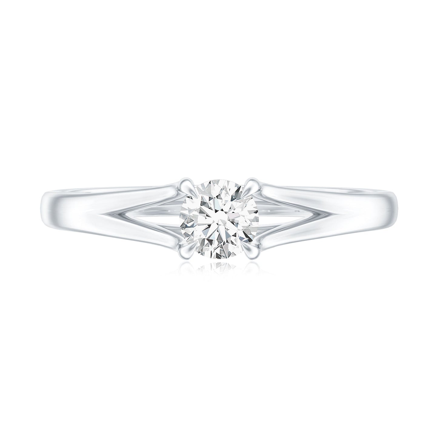 Promise Ring with Moissanite in Claw Setting
