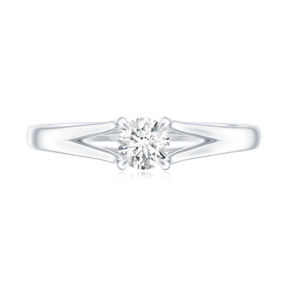 Promise Ring with Moissanite in Claw Setting