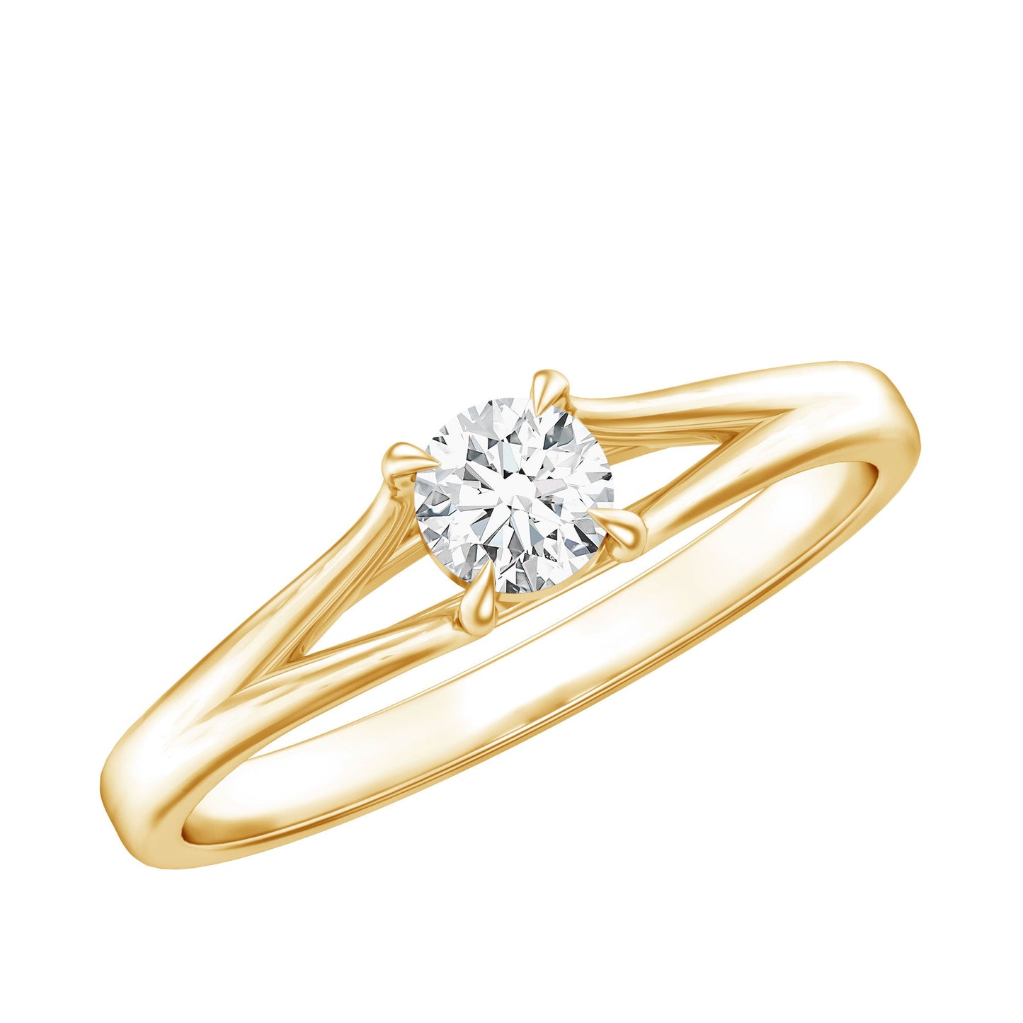 Promise Ring with Moissanite in Claw Setting