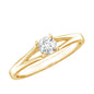 Promise Ring with Moissanite in Claw Setting