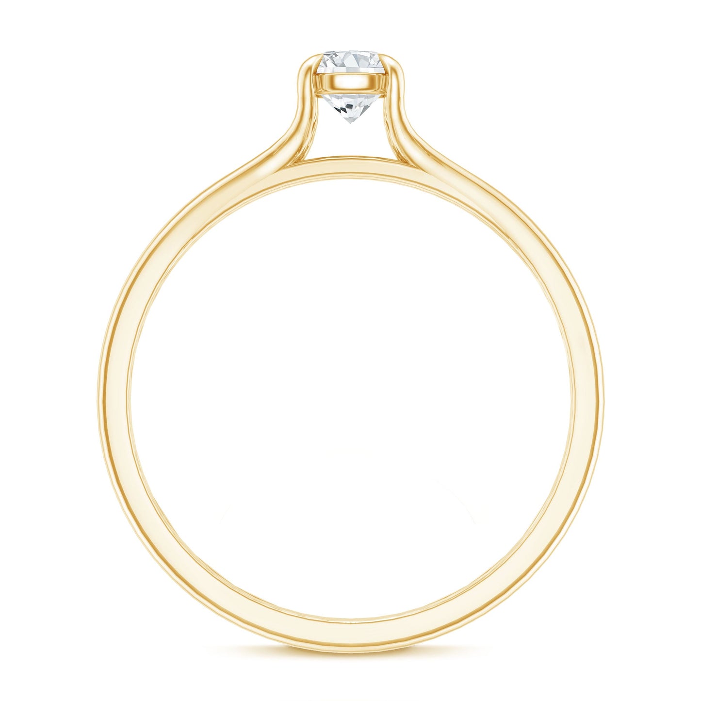 Promise Ring with Moissanite in Claw Setting