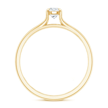 Promise Ring with Moissanite in Claw Setting