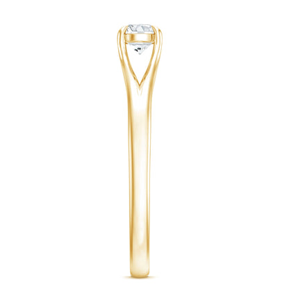 Promise Ring with Moissanite in Claw Setting