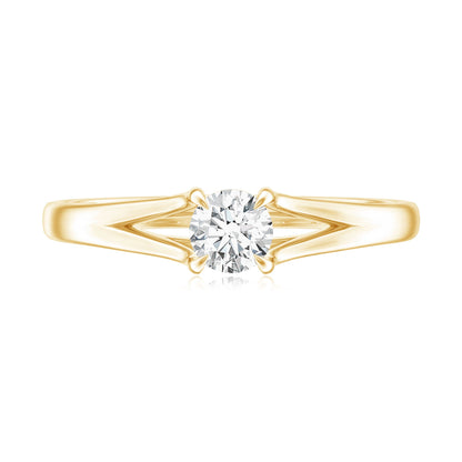 Promise Ring with Moissanite in Claw Setting