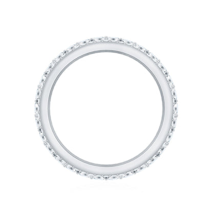 Certified Marquise Moissanite Wedding Band