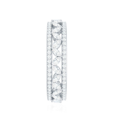 Certified Marquise Moissanite Wedding Band