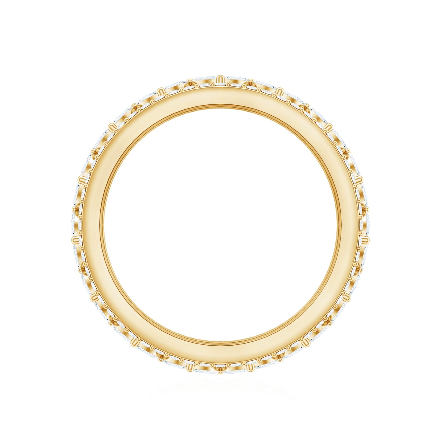 Certified Marquise Moissanite Wedding Band