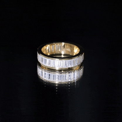 Certified Moissanite Channel Set Eternity Band
