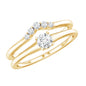 Real Diamond Minimal Wedding Ring Set
