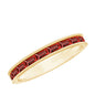 Minimalist Baguette Cut Lab Created Ruby Eternity Ring in Channel Setting