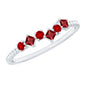 Lab Grown Ruby and Diamond Half Eternity Ring