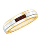 Classic Princess Cut Garnet Wedding Band with Certificate