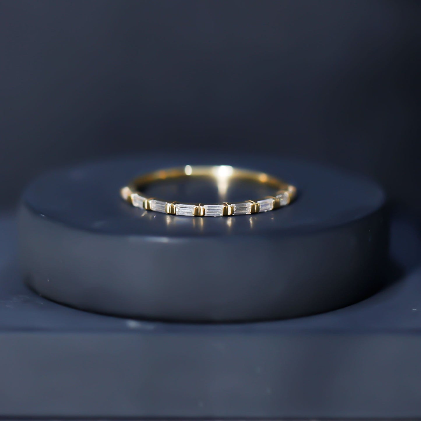 Bar Set Moissanite Eternity East West Ring