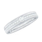 Bezel Set Moissanite Unisex Wedding Band Ring
