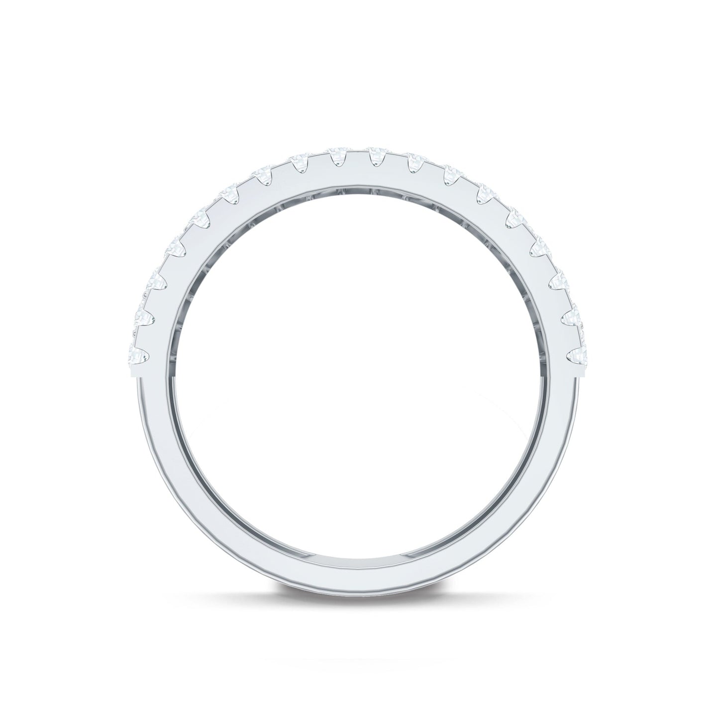 Certified Moissanite Infinity Wedding Band for Women