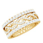 Certified Moissanite Infinity Wedding Band for Women