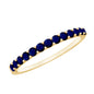 Natural Blue Sapphire Half Eternity Ring for Women
