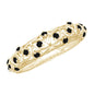 Round Cut Certified Black Onyx Filigree Wedding Band