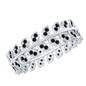 Real Black Onyx Leaf Wedding Band for Women