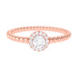 Certified Real Diamond Promise Ring with Bubble Shank
