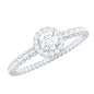 Certified Real Diamond Promise Ring with Bubble Shank