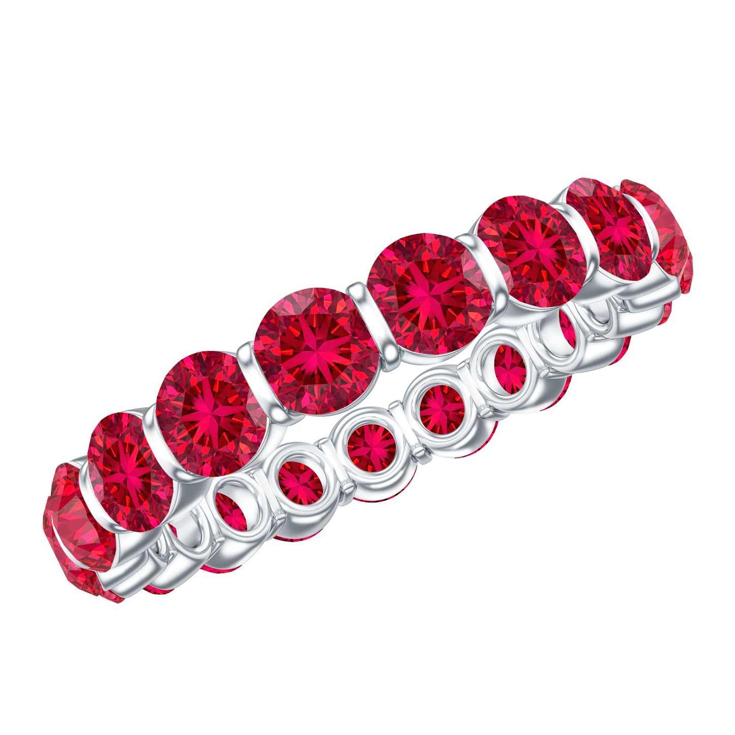 Bar Set Lab Created Ruby Full Eternity Ring