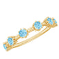 Natural Certified Aquamarine Promise Ring For Her