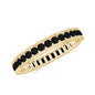 Black Onyx Wedding Band with Milgrain Detailing