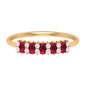 Minimalist Lab Created Ruby and Diamond Cluster Promise Ring