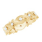 Vintage Inspired Moissanite Beaded Wedding Band