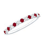 Natural Ruby Diamond Stackable Eternity Ring