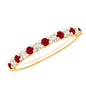 Natural Ruby Diamond Stackable Eternity Ring