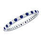 Certified Lab Grown Blue Sapphire Eternity Ring with Diamond