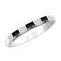 Bar Set Black Onyx and Diamond Half Eternity Wedding Band