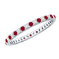 Real Ruby Full Eternity Stackable Ring with Lab Grown Diamond