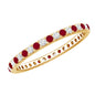 Real Ruby Full Eternity Stackable Ring with Lab Grown Diamond